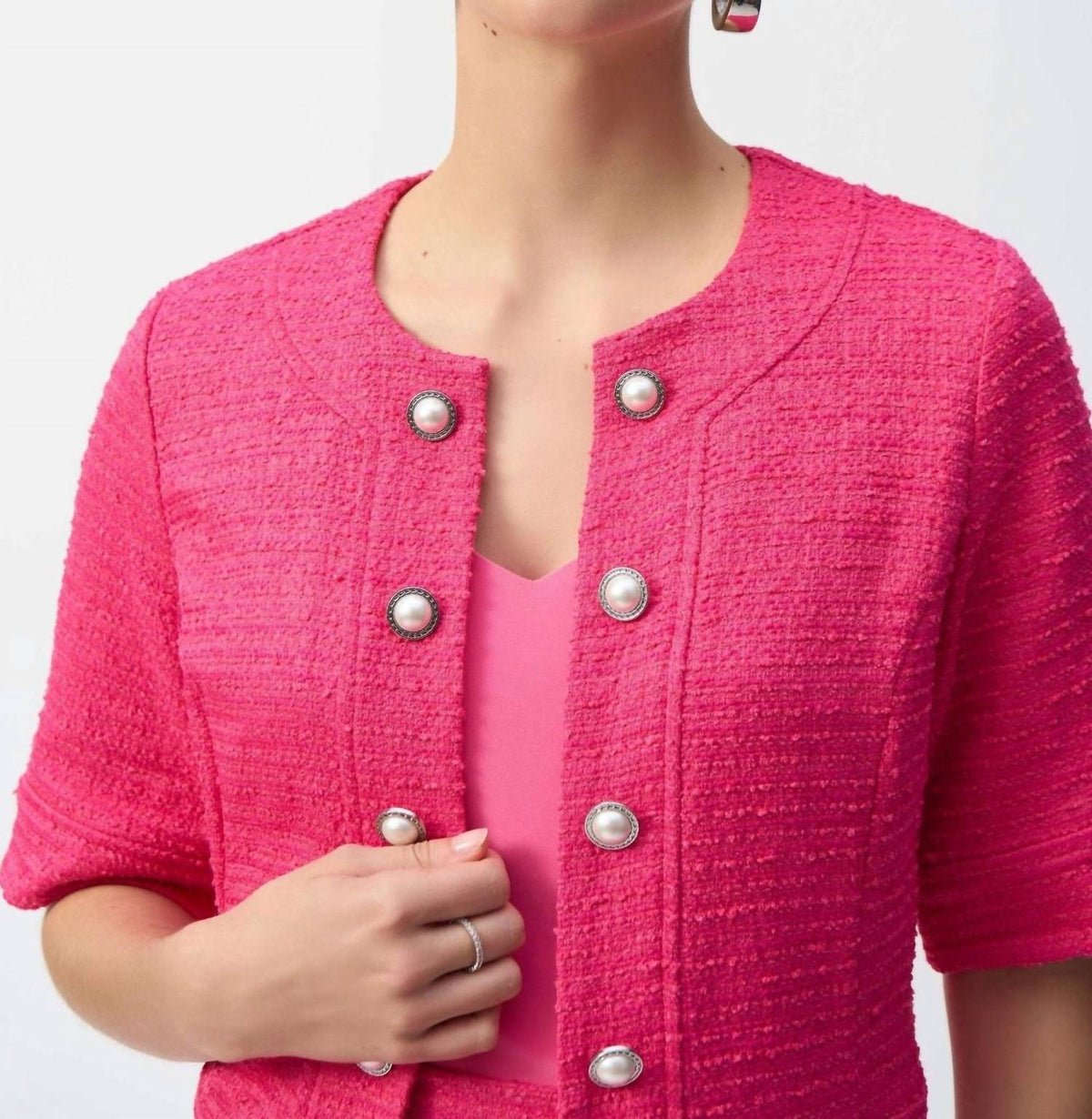 Joseph Ribkoff - Bouclé Cropped Jacket