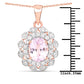 4.26 Carat Genuine Kunzite and White Topaz .925 Sterling Silver Pendant