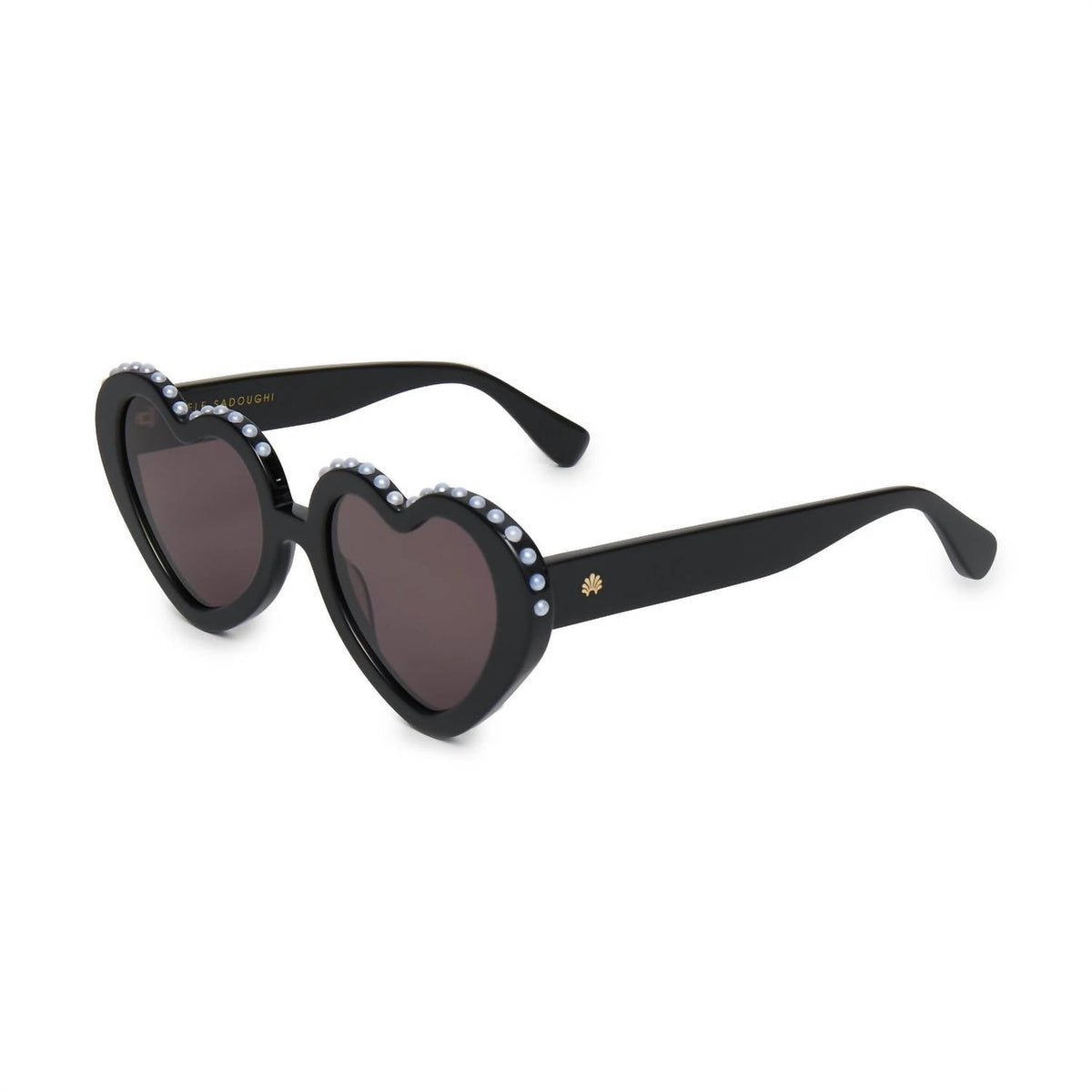 Lele Sadoughi - Women's Heart Non Polarized Pearl Sweetheart Sunglasses