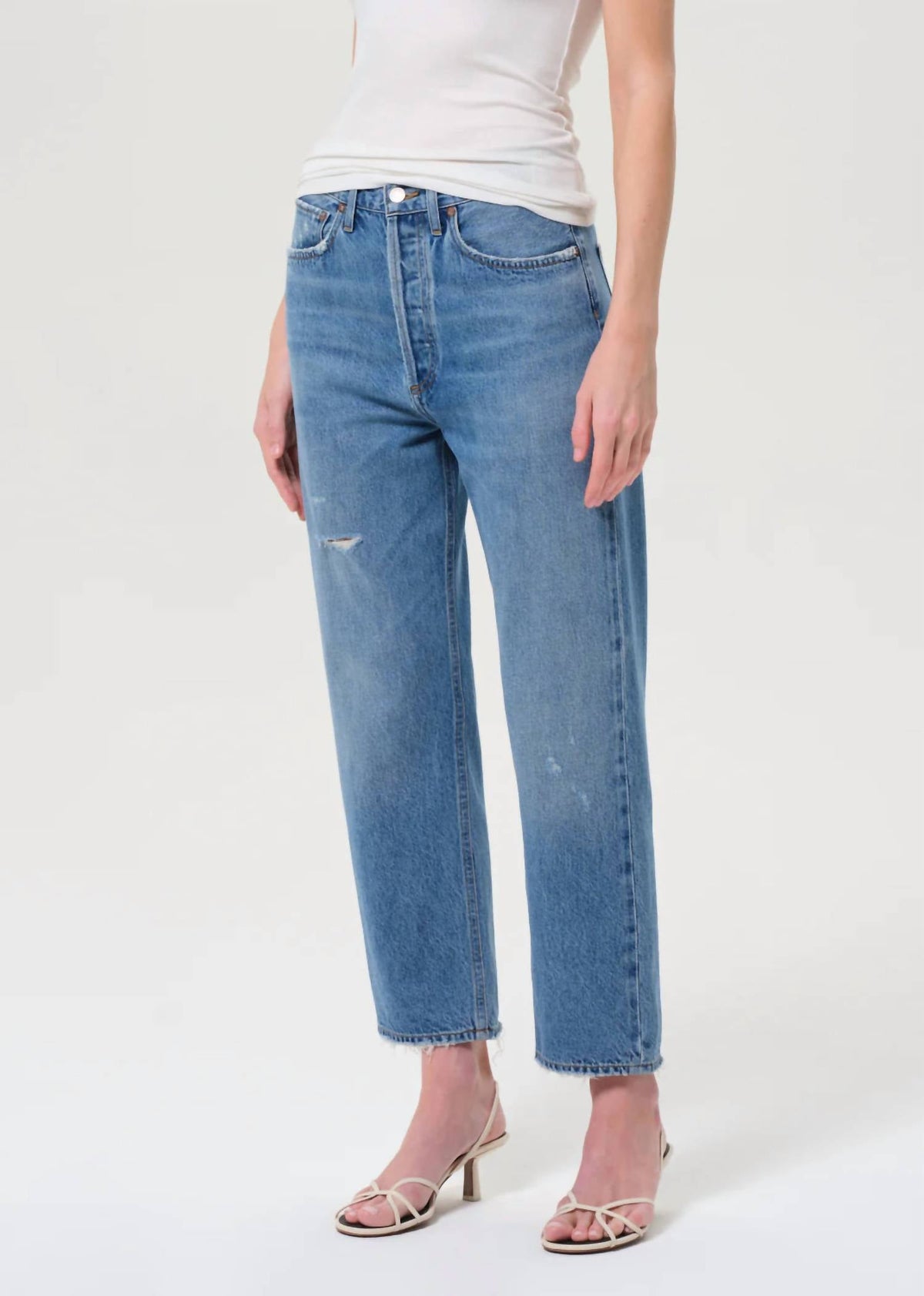 Agolde - 90's Crop Mid Rise Straight Jeans