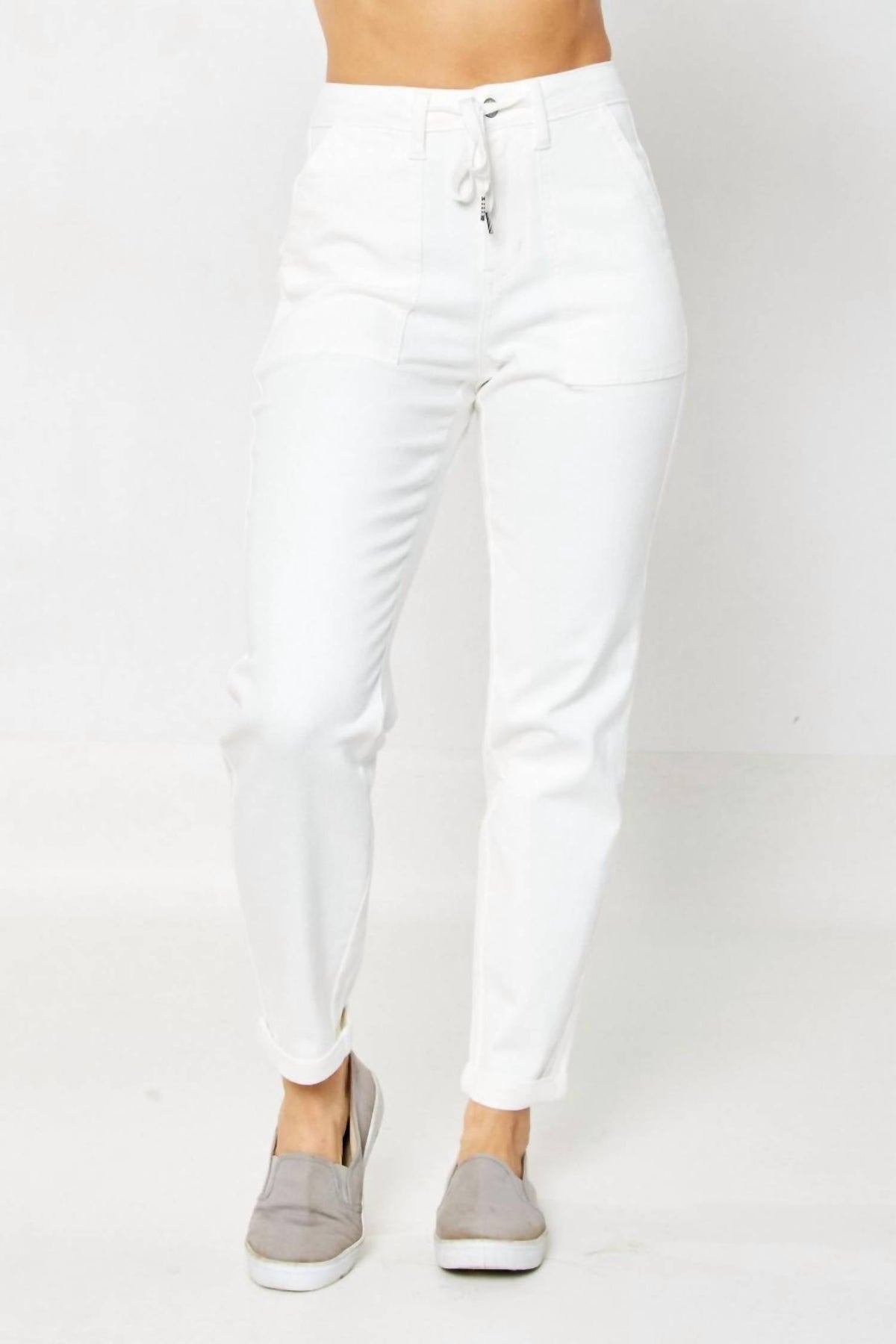 Judy Blue - High Waist Garment Dyed Cuffed Jogger Jean