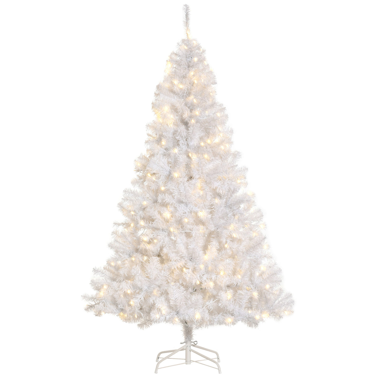 6ft Pre-Lit White Artificial Christmas Tree with 250 Warm White LED Lights