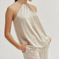 Crescent - Maria Satin Halter Top