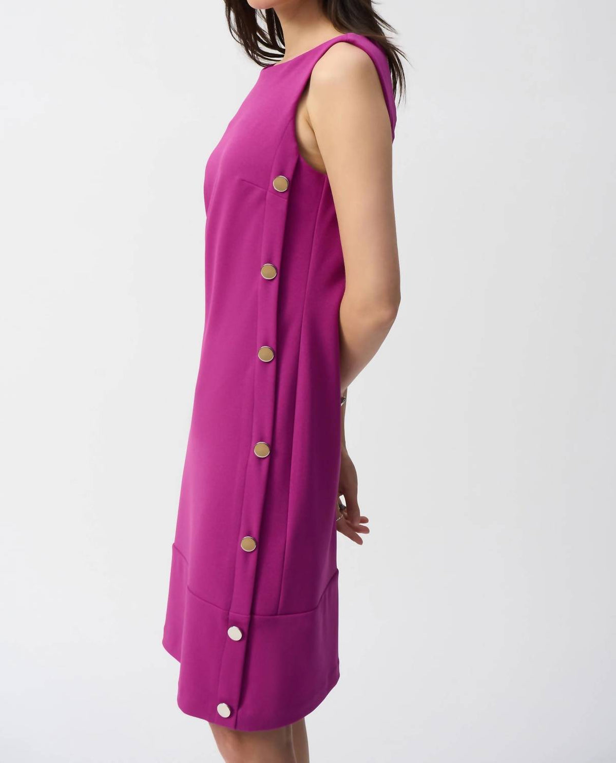Joseph Ribkoff - Side Buttons Accent Sheath Dress