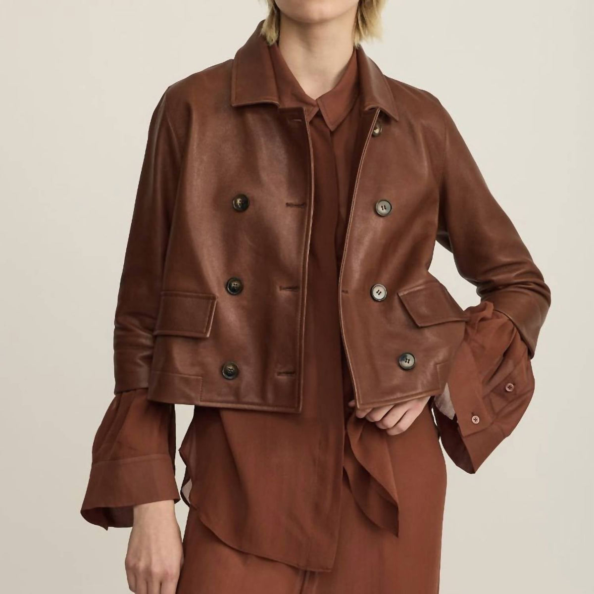 All Three - Tova Leather Coat