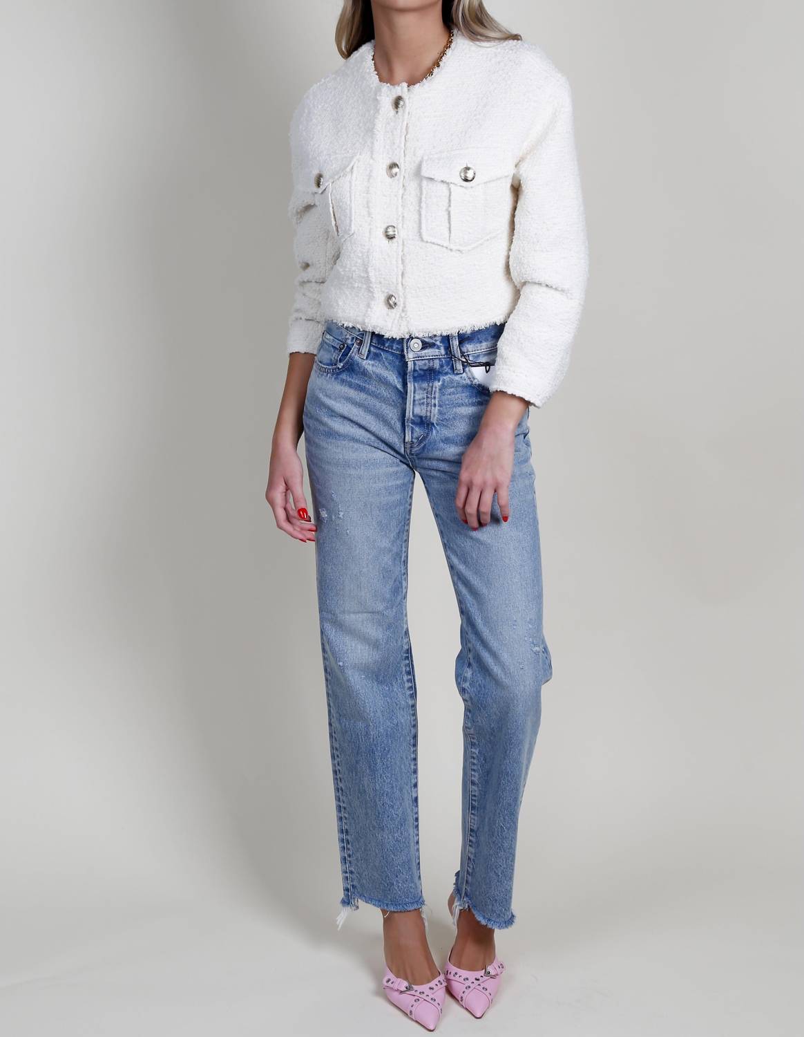 Generation Love - Emille Tweed Bomber Jacket