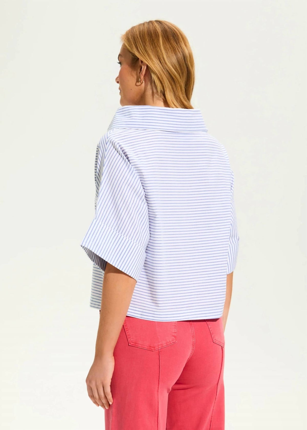 Fdj - Crossover Neck Popover Top
