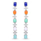 4.40 Carat Genuine Multi Stone .925 Sterling Silver Earrings