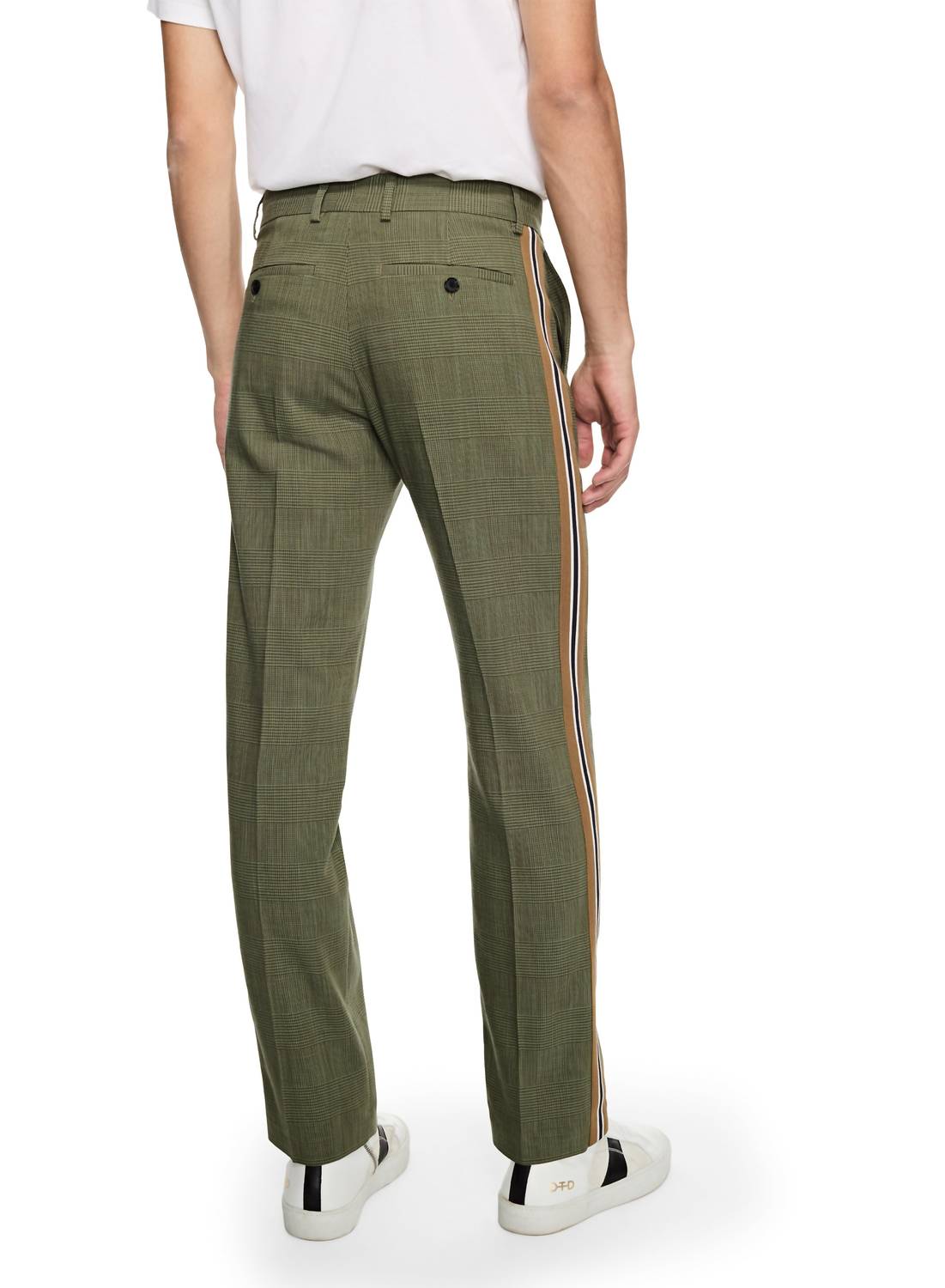 On This Day - Tonal Glen Plaid Wide-leg Straight Pants