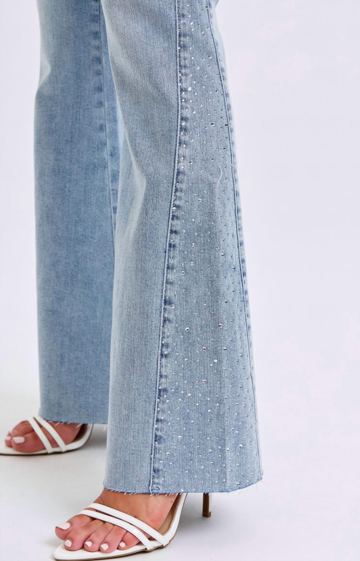 Judy Blue - Rhinestone Detail Flare Jeans