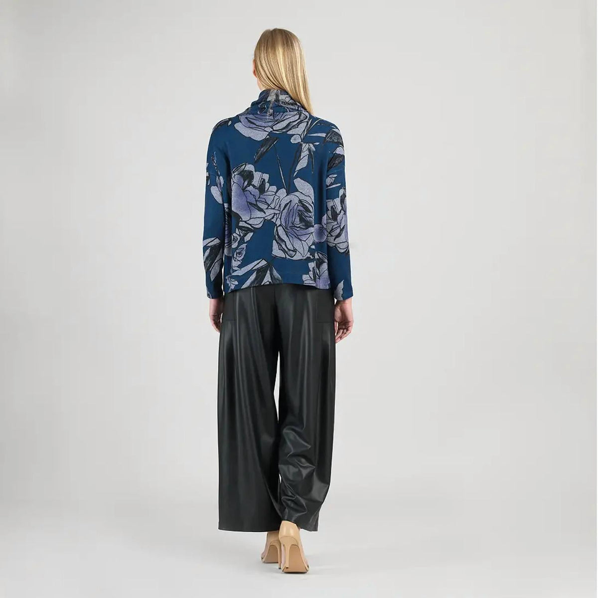 Clara Sunwoo - Rose Sketch Turtleneck Sweater
