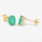 2.40 Carat Genuine Zambian Emerald 10K Yellow Gold Earrings