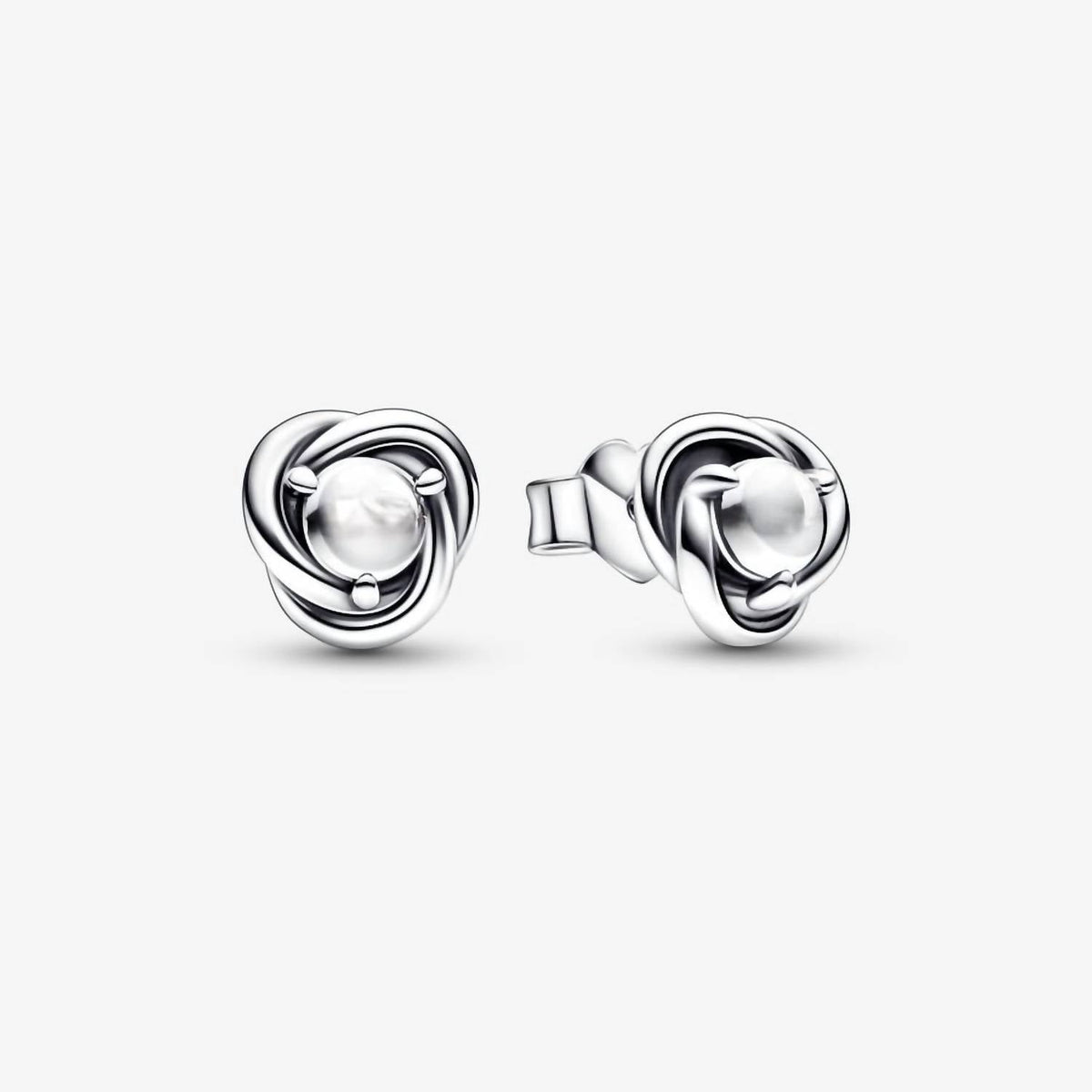 Pandora - Women's April Birthstone Eternity Circle Stud Earrings
