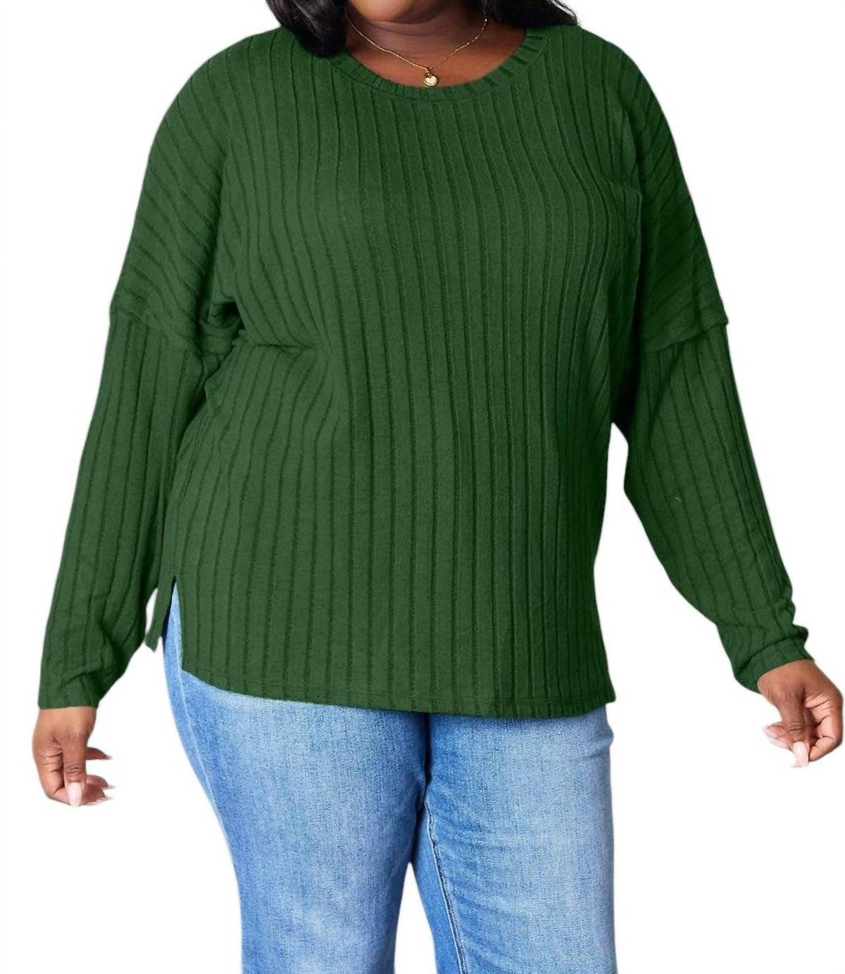 Basic Bae - Sophisticated Ribbed Knit Top