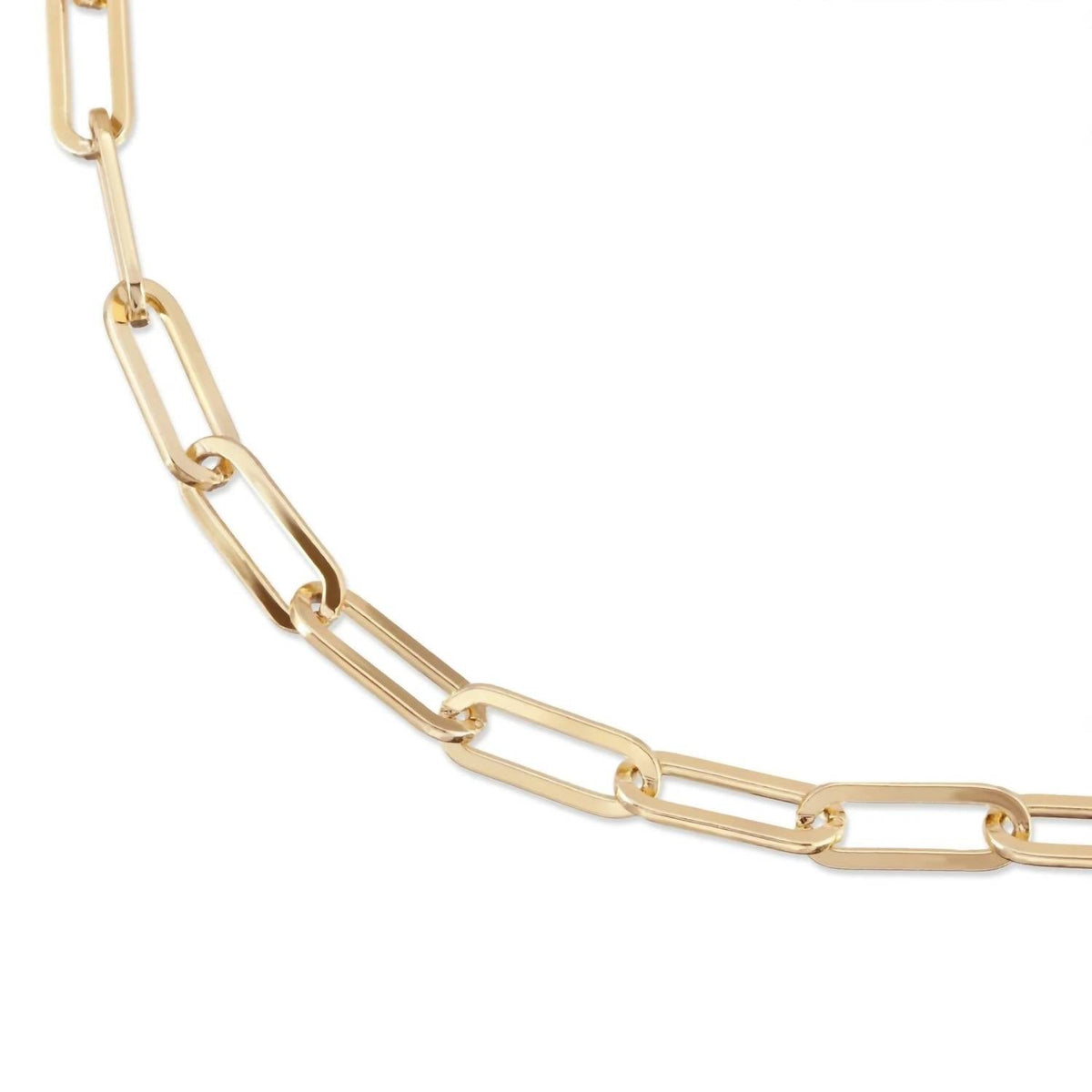 Eklexic - Women's Large Elongated Link Chain Anklet