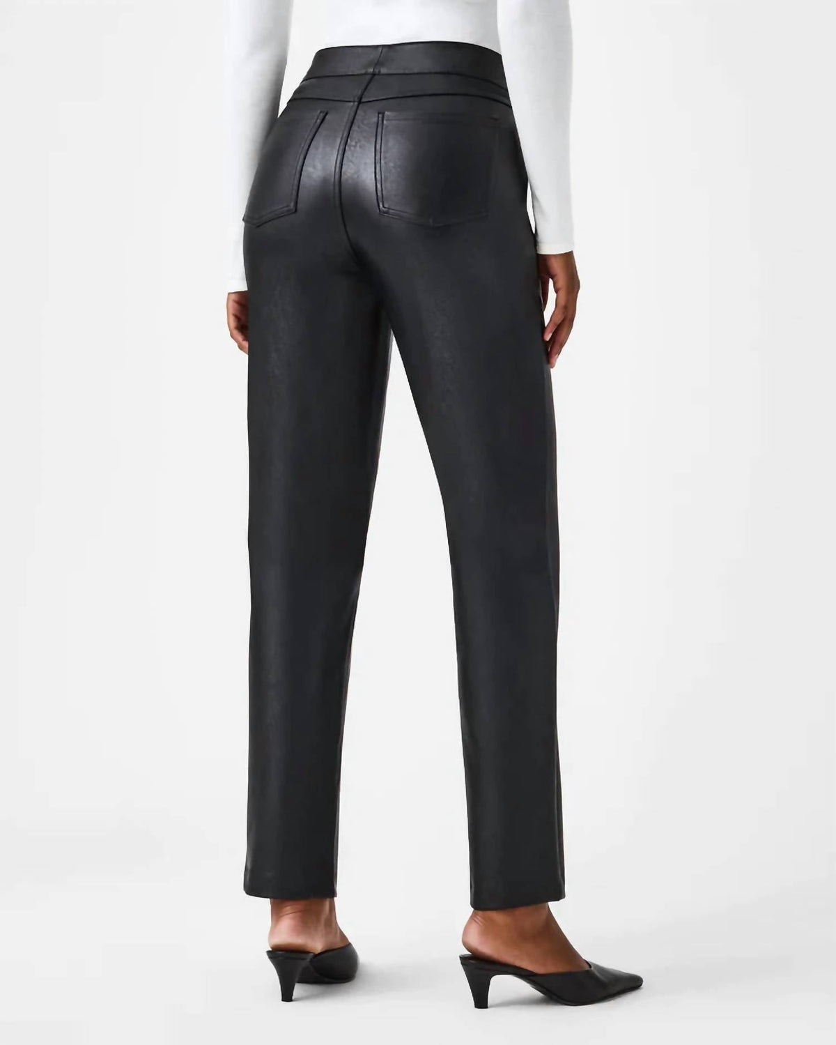 Spanx - Leather-like Straight Pants