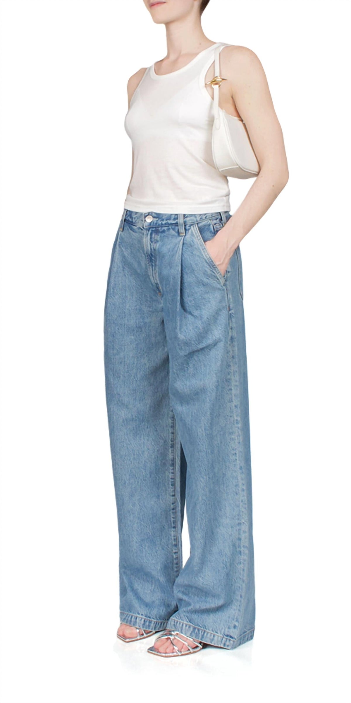 Agolde - Ellis Wide Leg Trouser Pants