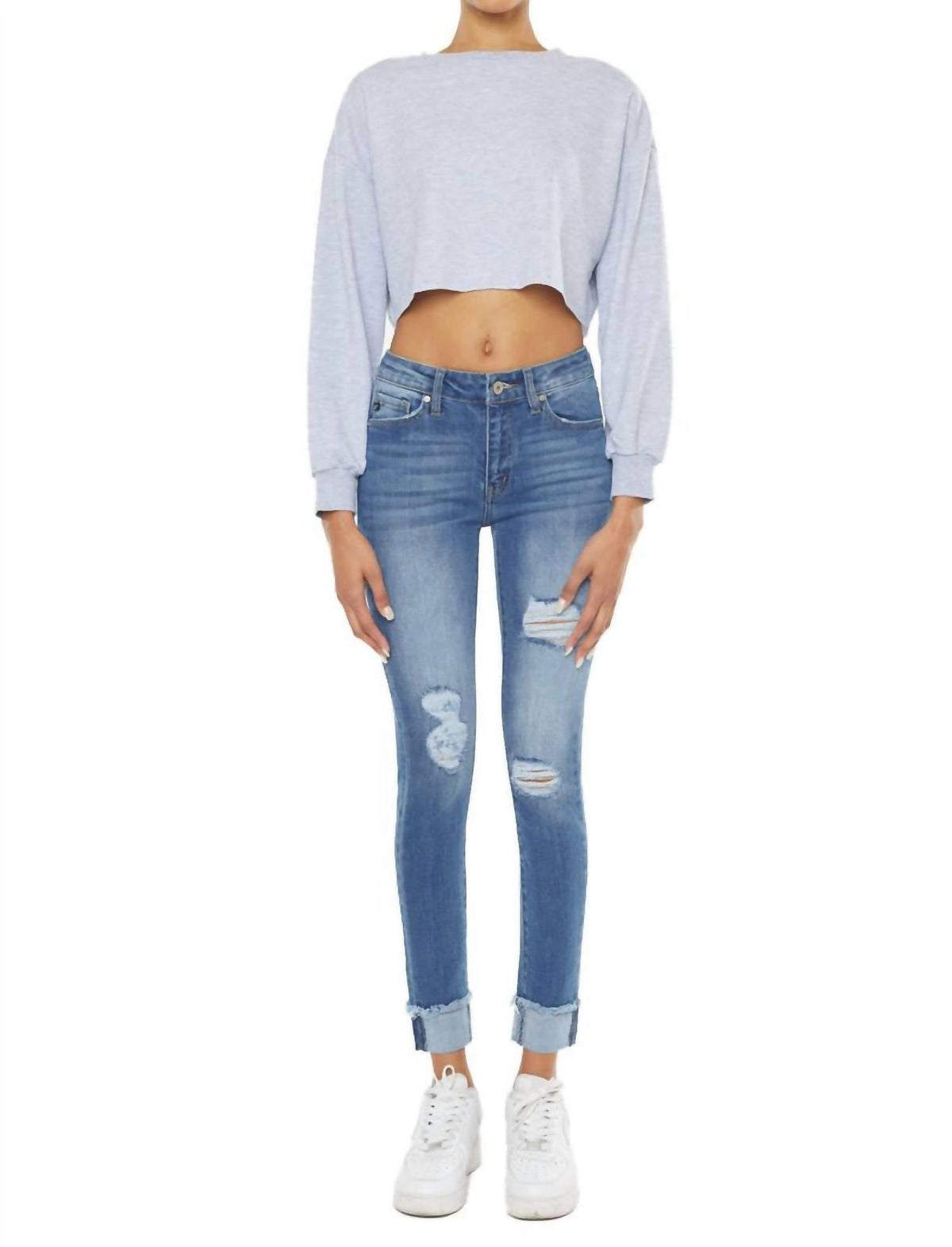 Kancan - Gemma Mid Rise Ankle Skinny Jean
