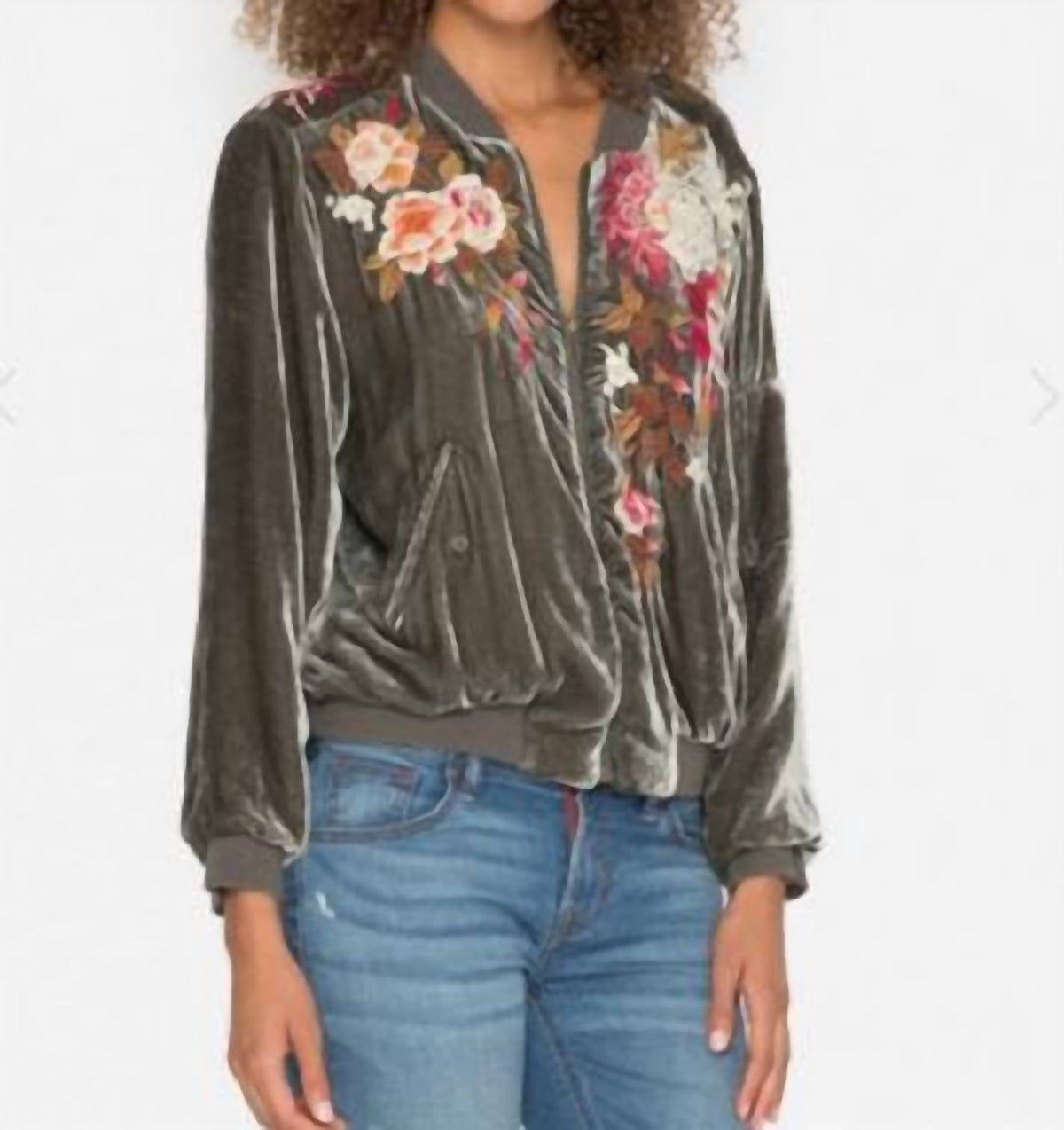 Johnny Was - Chrys Velvet Bomber Jacket