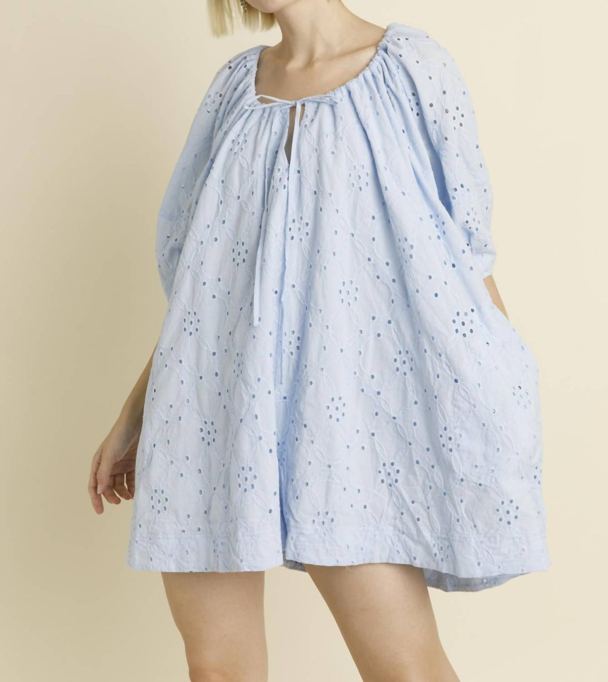 Aureum - Women's Eyelet Baby Billowy Romper