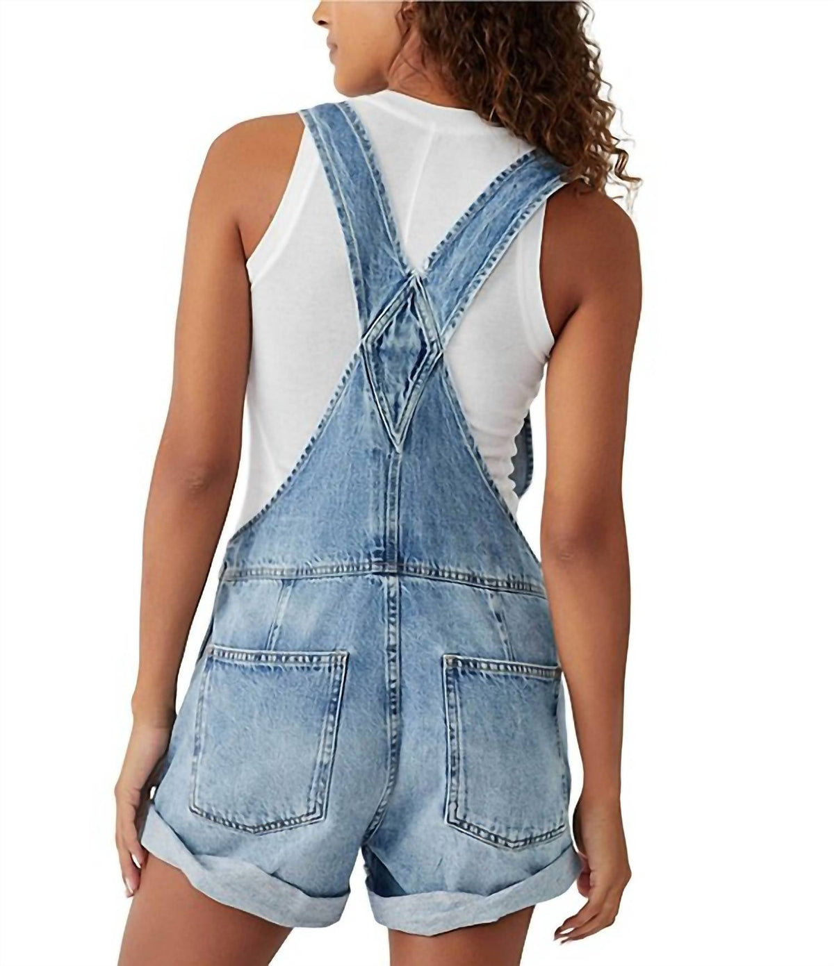 Free People - Ziggy Square Neck Shortall Overalls