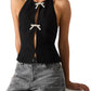 Steve Madden - Juvia Crystal Bow Halter Top