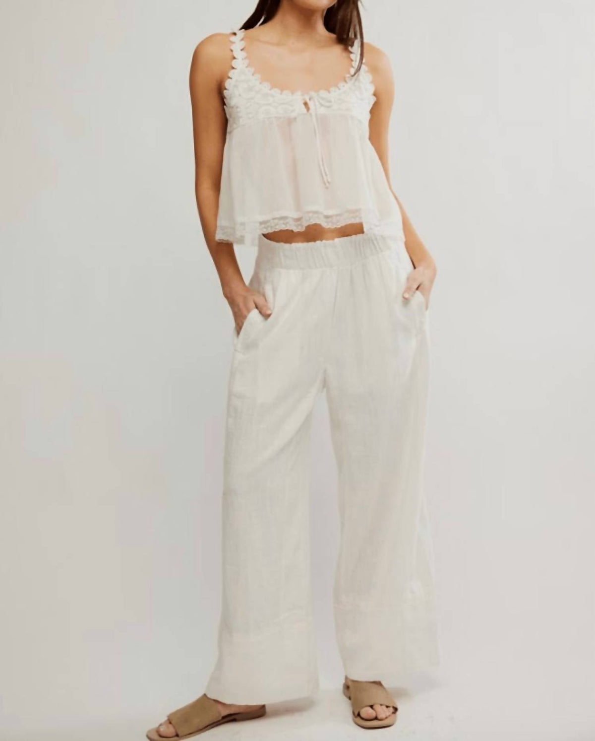 Free People - Days End Linen Pull On Pants