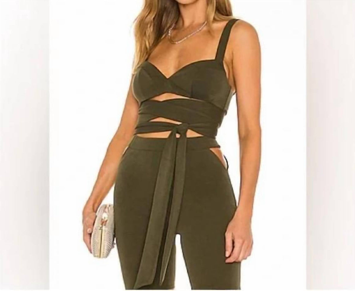 Michael Costello - Levi Crop Wrap Top