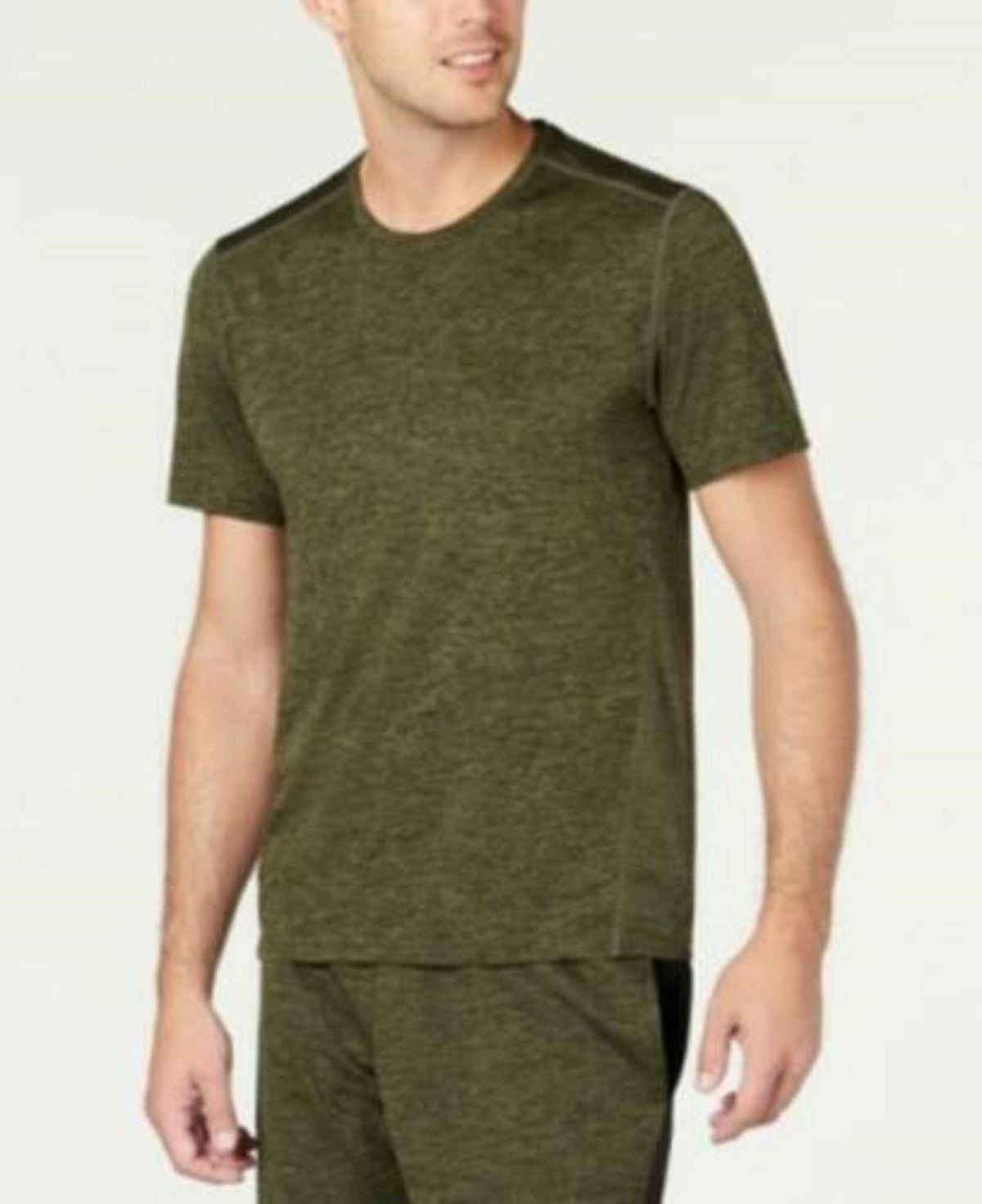 ID Ideology Men's Core Crew Neck Mesh-Back T-Shirt Dark Green Size 3 Extra Large