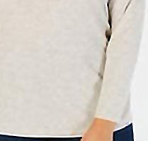 Style & Co Women's Long-Sleeve Crewneck Top Brown Size Medium