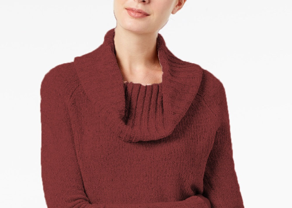 INC International Concepts Women's Cowl-Neck Chenille Sweater Size X-Large