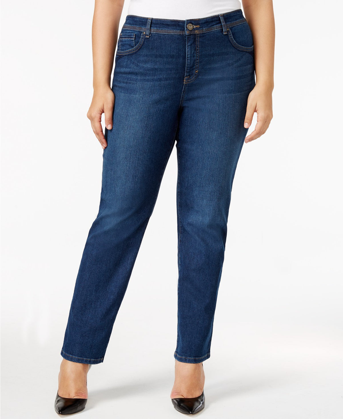 Style & Co Women's Control Straight - Plus - 22W Blue Size 22W