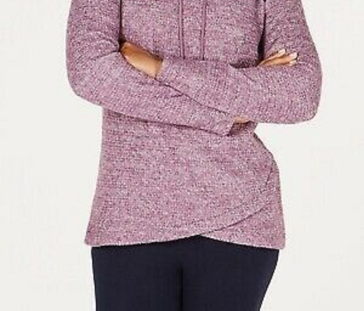 Ideology Women's Cowl-Neck Tulip-Hem Top Wine Size XX Large