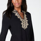 Charter Club Women's Lace-Trim Tunic Top  Black Size Extra Small