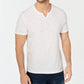INC International Concepts Men's Ribbed Split Tee White Size Medium
