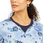 Karen Scott Women's Sport Key Garden Fleece Sweatshirt Intrepid Blue Size Small