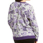 Karen Scott Women's Petite Printed Crewneck Sweatshirt  Gray Size Petite