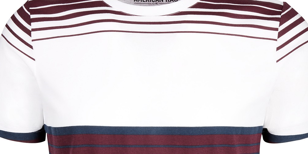 American Rag Men's Gradient Block Stripe T-Shirt Navy Size X-Large