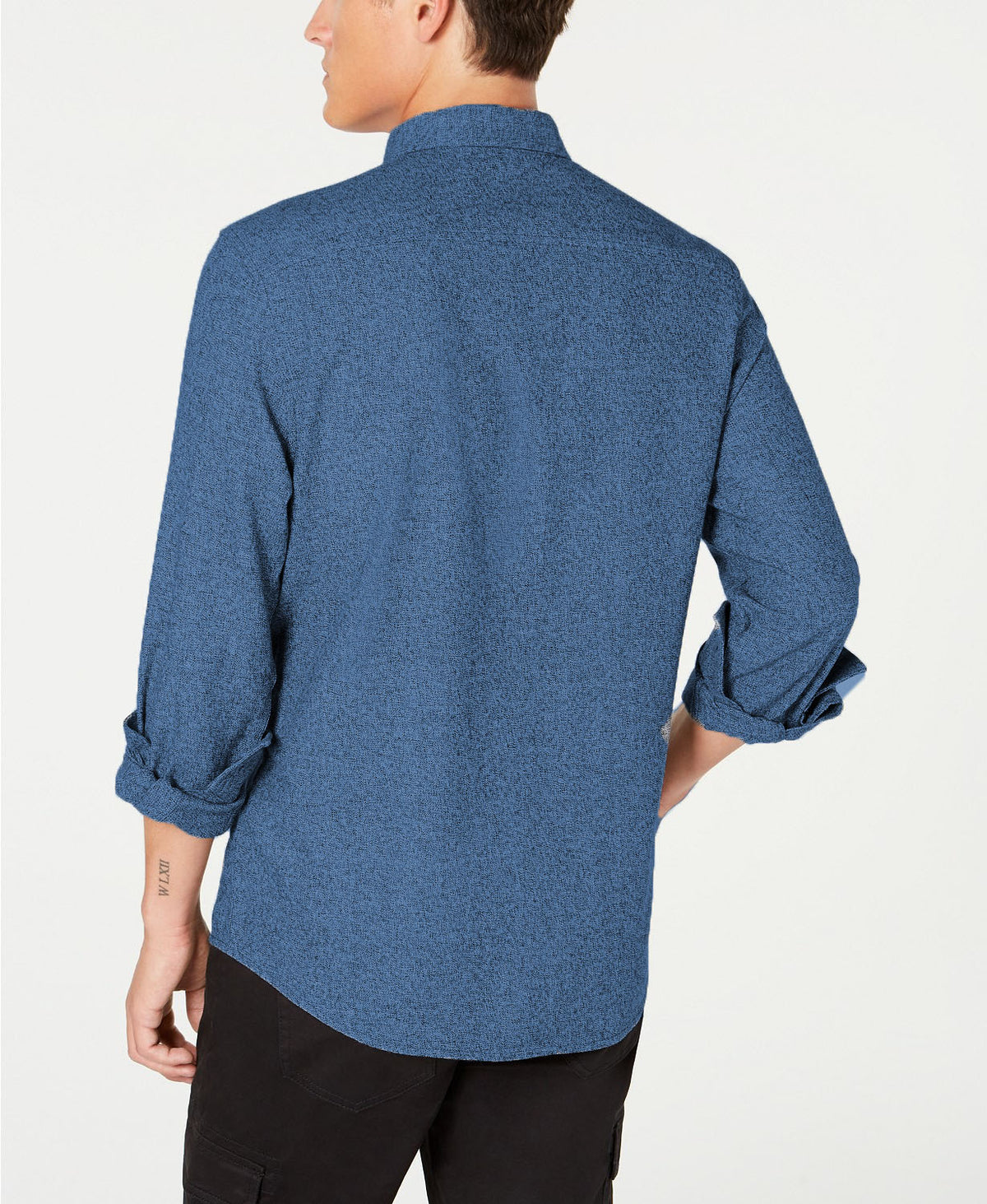American Rag Men's Grindle Textured Shirt  Blue