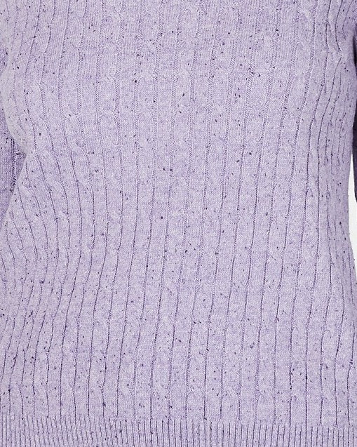 Karen Scott Women's Cable-Knit Sweater Purple Size Small