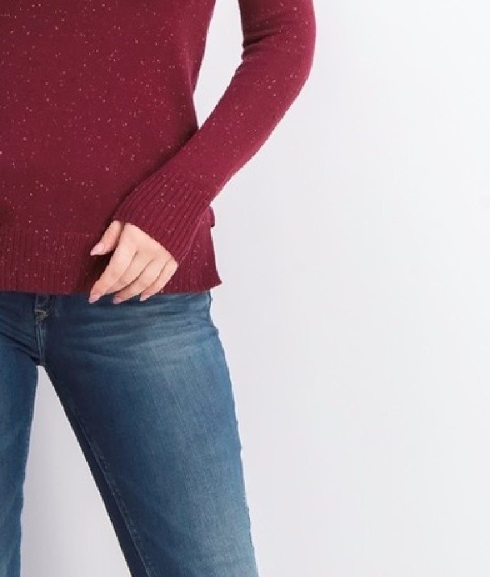 Karen Scott Women's V-Neck Long-Sleeve Sweater Red Size X-Small