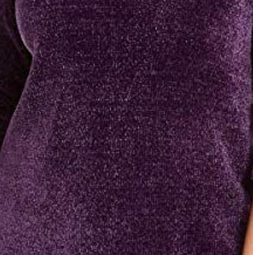 Karen Scott Women's Plus Size V-Neck Chenille Sweater Purple Size Extra Large