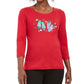 Karen Scott Women's Petite Winter Flip-Flops Cotton Top Red Size Small