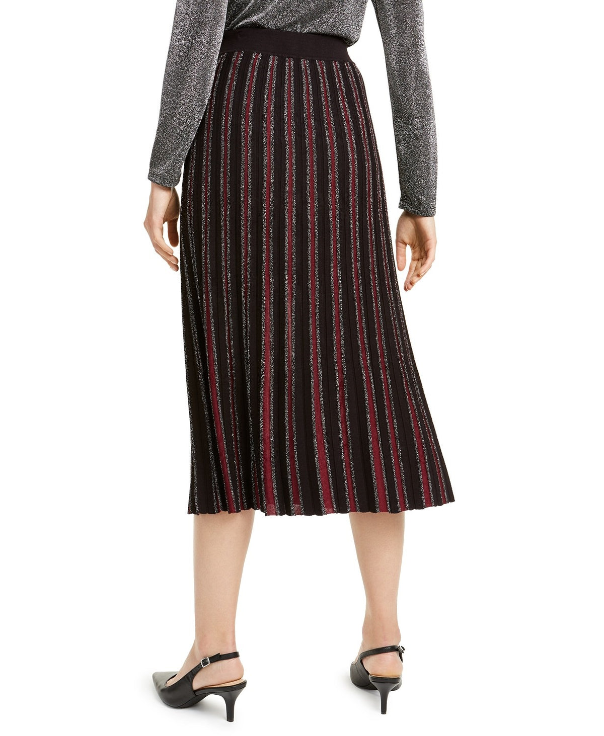 Alfani Women's Pleated Sweater Skirt Black Size X-Large