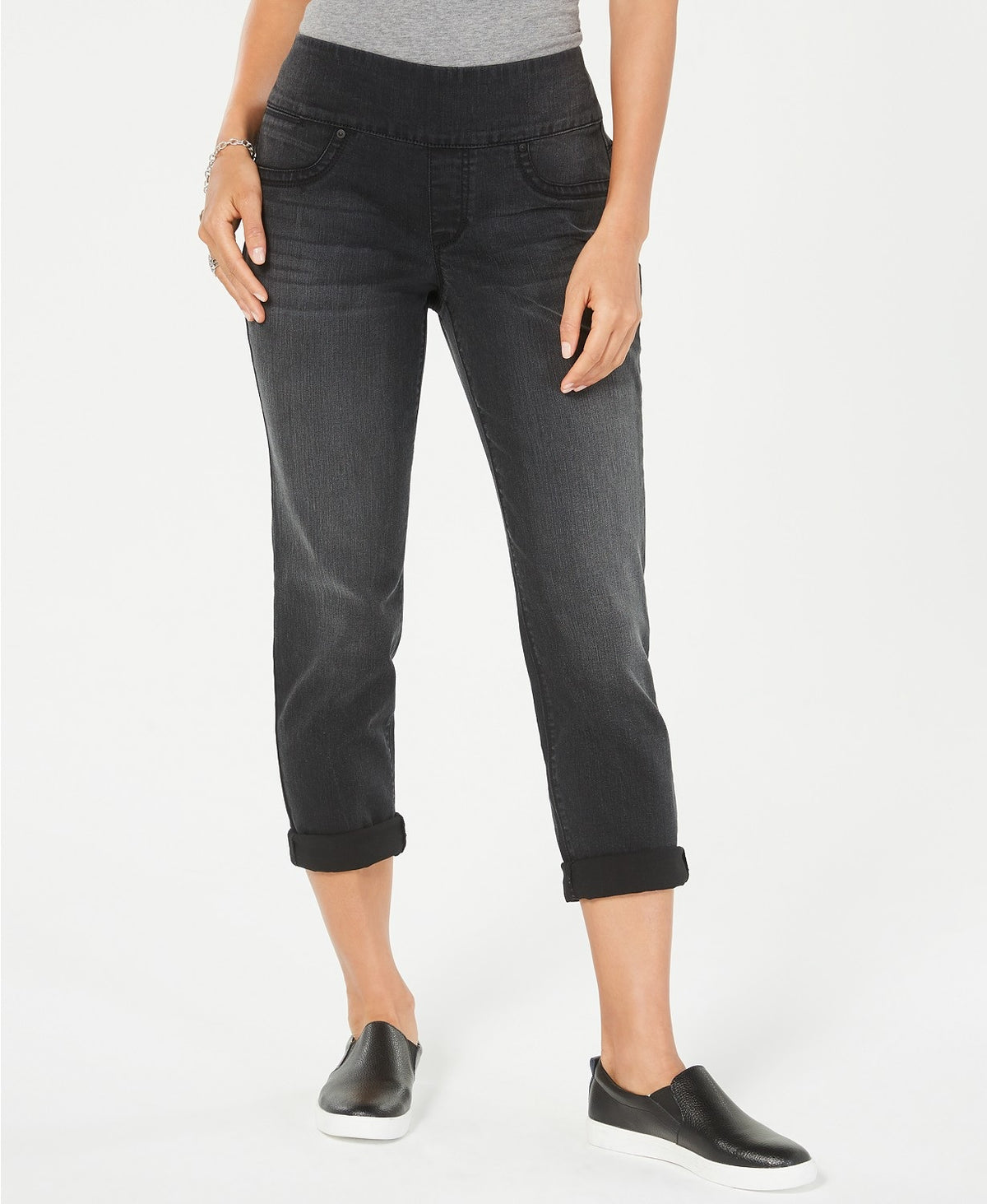 Style & Co Women's Pull On Boyfriend Jeans Black Size X-Small