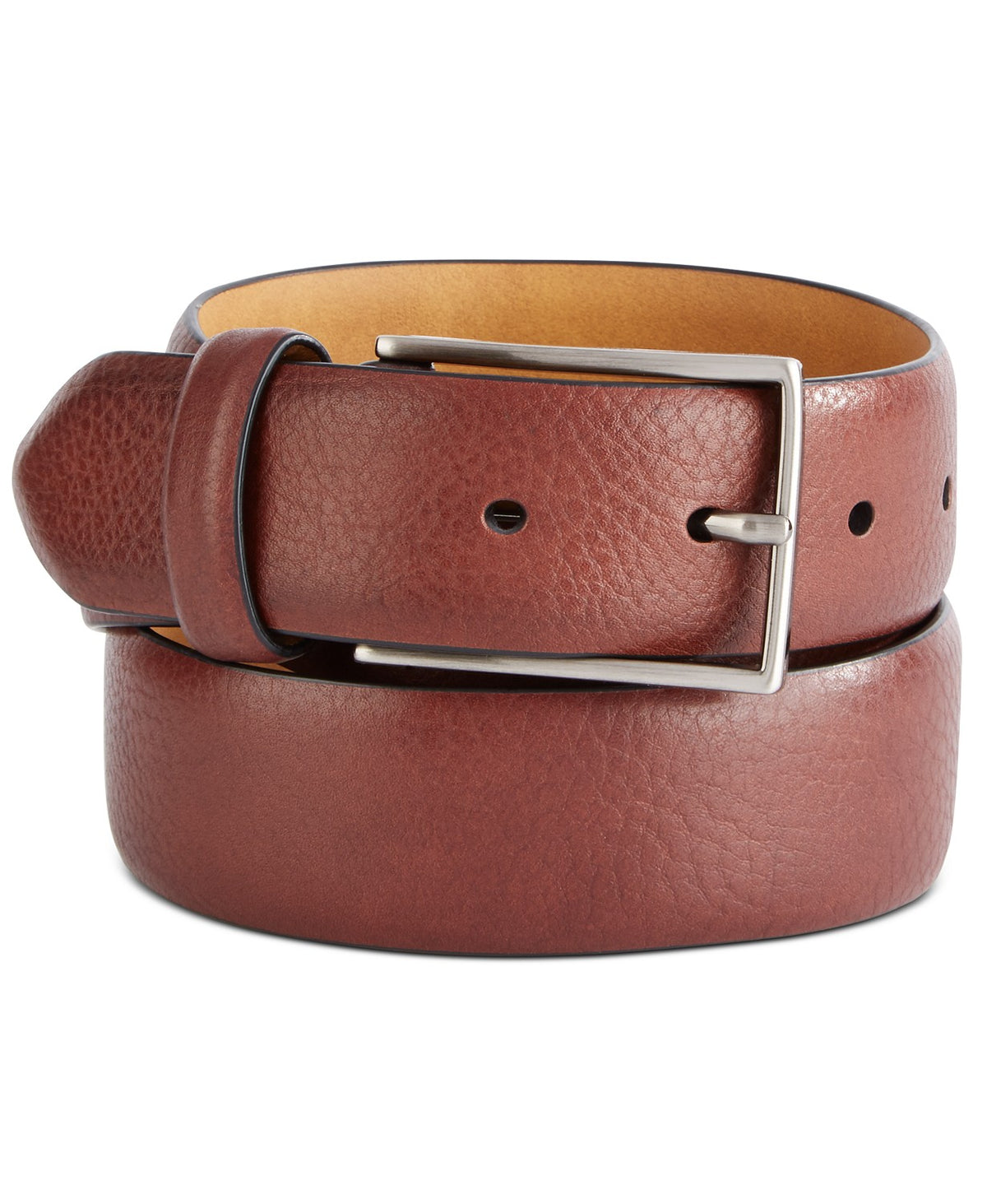 Tasso Elba Men's Textured Belt  Honey Size Small