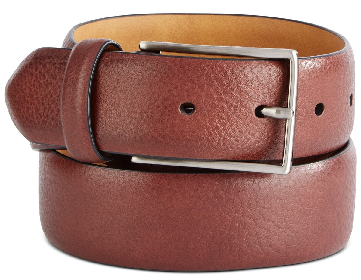 Tasso Elba Men's Textured Belt  Honey Size Small