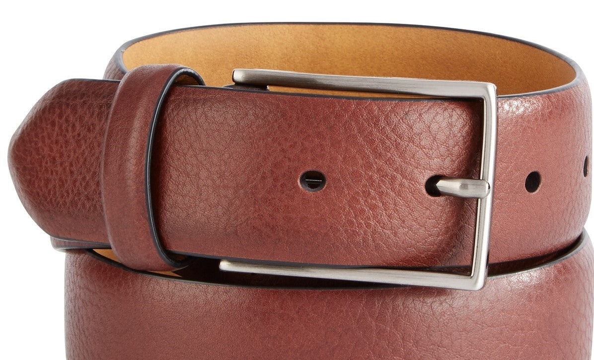 Tasso Elba Men's Textured Belt  Honey Size Small