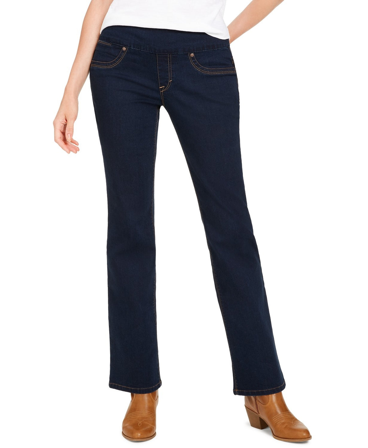 Style & Co Women's Ella Pull-On Bootcut Jeans Camino Size 2 Extra Large