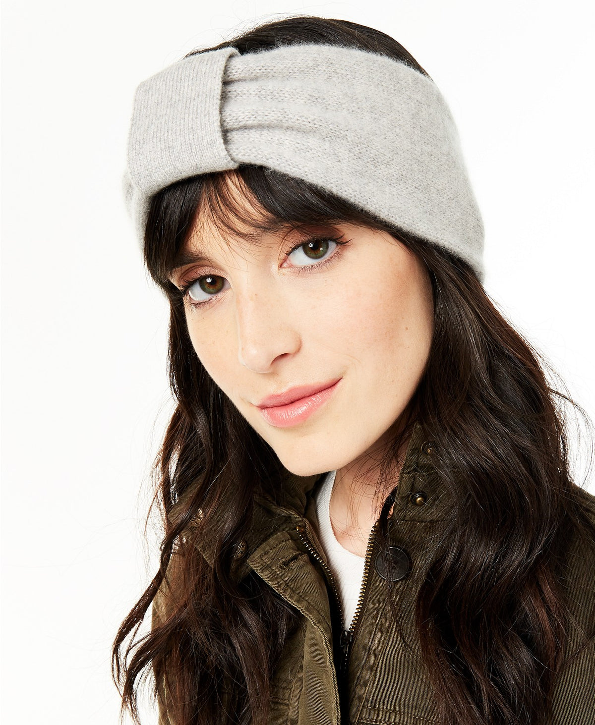 Charter Club Women's Cashmere Earwarmer Headband Gray Size Regular